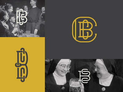 Catholic Beer Club beer catholic lockup logo monogram type