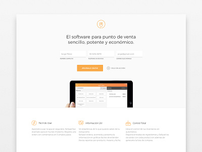 Landing Page Experiments app clean landing landing page orange product web website white