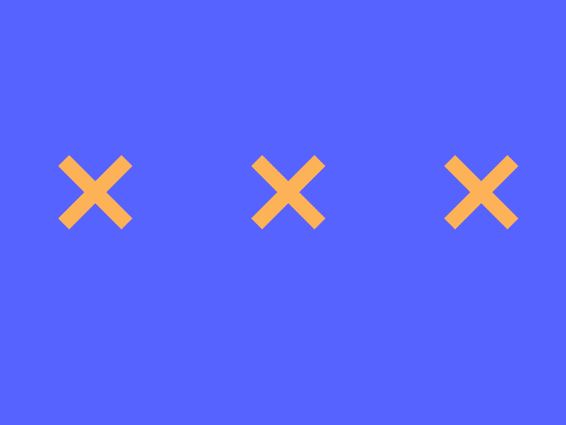 Triple X animation element animation gif motion graphics x