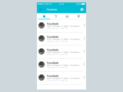 Gynbus - Favorites favorite gynbus material design screen