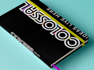 Colossal Ideas Live Here art deco color creative energy fun ideas identity logo moleskine notebook retro vibrant