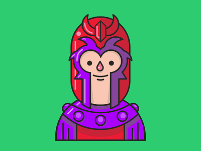 Magneto - Classic Costume. classic comics flat illustration magneto marvel xmen xmenapocalypse