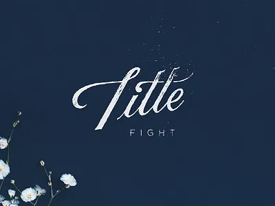 Title Fight hand layout lettering type typography