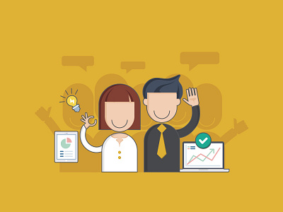 Illustration for Qiniu partner landing page landing page partner