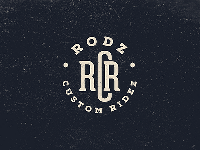 Rodz Custom Ridez design hipster letter logo texture type typography vintage word
