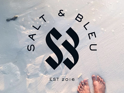 Salt And Bleu Monogram By Iarafath Second Lockup blackletter bleu branding custom iarafath instagram lettering logo monogram photography sackers salt