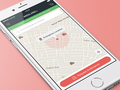 Mediland+ - SOS App - Concept Design ambulance application design help ios online product sos ui ux