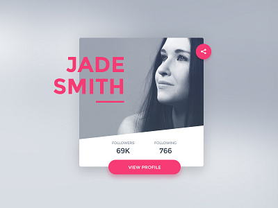 User Profile Card card clean design material photoshop shadow ui