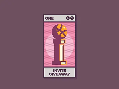 Dribbble Invitation basket card dribbble invitation invite trophy