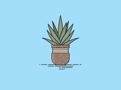 Aloe-ha aloe aloe vera desert icon illustration nature plants pointy succulent vector