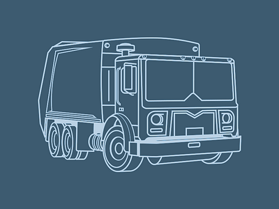 Pure Garbage autos garbage illustration mack truck