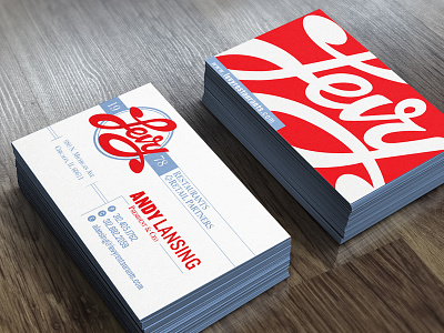 Levy rebranding concept // business cards branding business cards food handwritten levy logo nostalgic restaurants retail retro script vintage