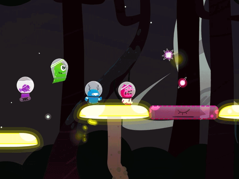 Joggernauts gameplay background environment forest game game art game dev gif illustration indie dev mushroom video game