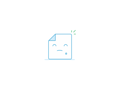 Sad File blue document file icon line line icons page sad