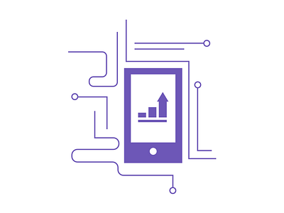 Data line metaphor illustration lines outlines