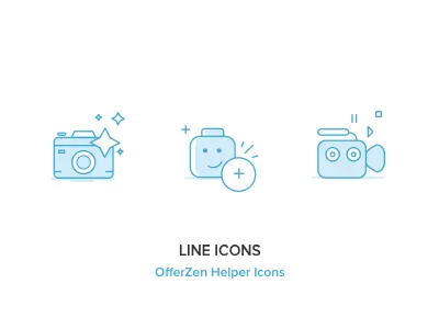 Icon Style blue document file icon line line icons page sad
