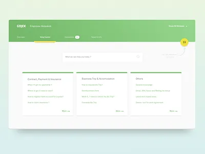 Material Design - Helpdesk Dashboard flat gojek helpdesk material design web