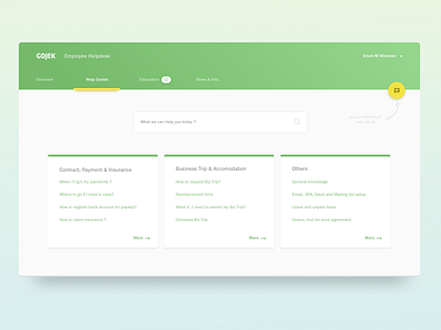 Material Design - Helpdesk Dashboard flat gojek helpdesk material design web