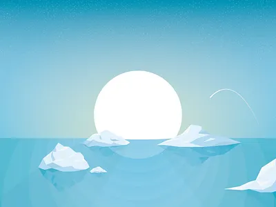 The End of Winter blue cold flat ice summer winter