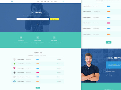Job Portal creative design directory flat job listing newsletter site ui ux web