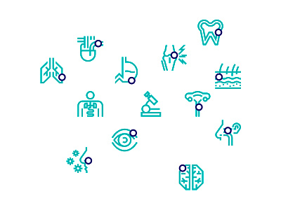 QUIROO — Icons sample app health icons illustration mobile quiroo
