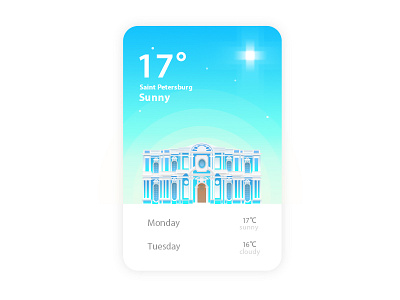 St. Petersburg app blue ui weather