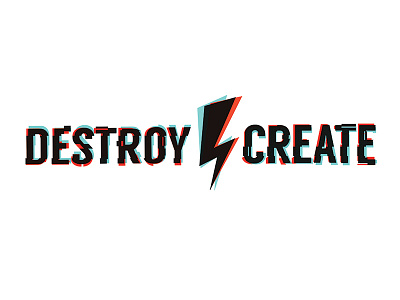 Destroy | Create logo typography