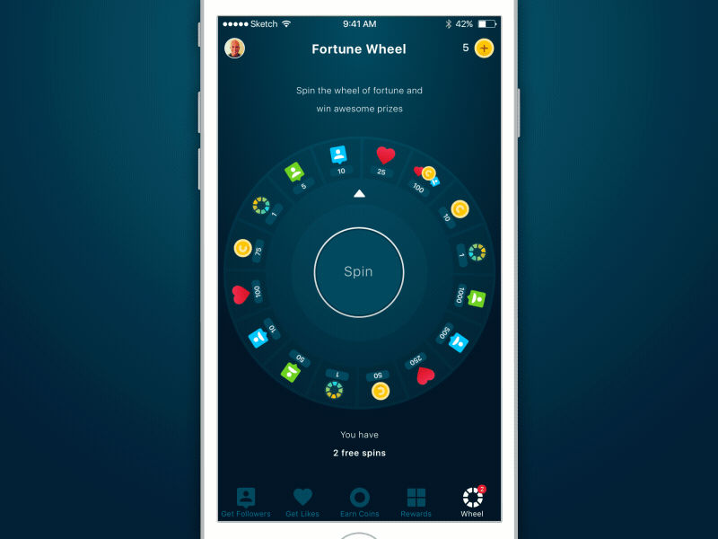 Fortune Wheel Animation animation app fortune ios process ui ux wheel