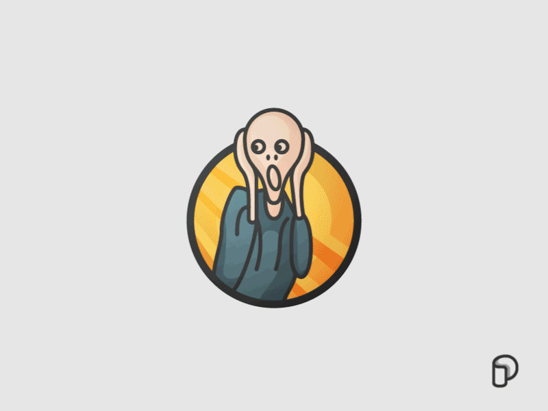 Mona Lisa to The Scream after effects animation icon illustrator mona lisa the scream scream