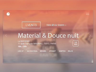 Oscil8 Events events graphic design home page music responsive rwd ui ux web design