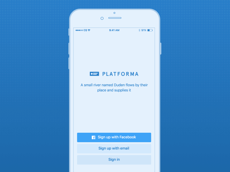 Platforma Wireframe Kit for iOS | Coming Soon animation blueprint gif instagram mobile social ui kit wireframe wireframe kit