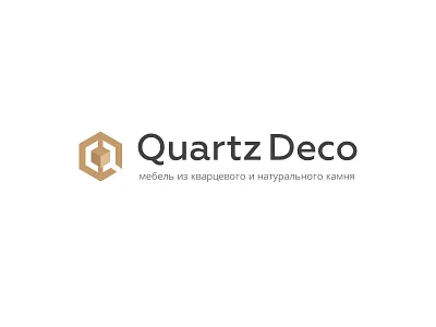 Quartz Deco construction logo minimalistic quartz