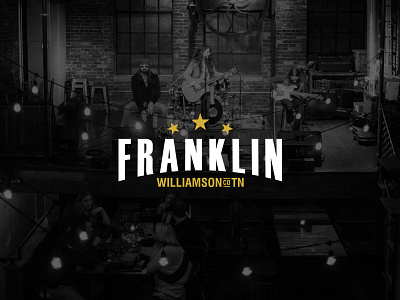 Visit Franklin, TN brand branding city franklin identity lettering logo mark tourism town type typography