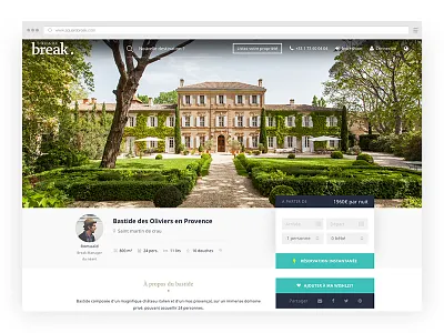 Product page - Squarebreak amenities hero location luxury product page property rental reservation squarebreak villa white header