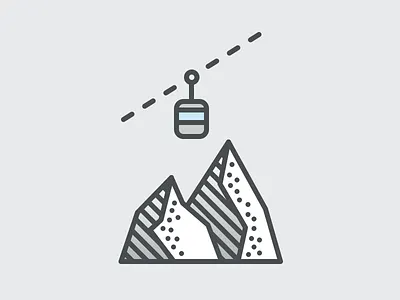 Lift gondola illustration lift mountain resort snow