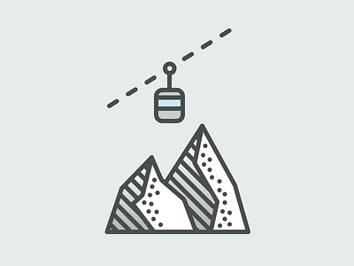 Lift gondola illustration lift mountain resort snow