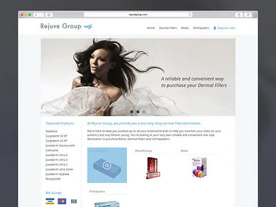 Rejuvegroup.com flat front end page responsive ui user interface ux web web design