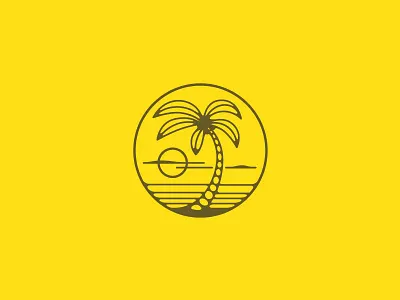 Island Life ocean palm tree sun