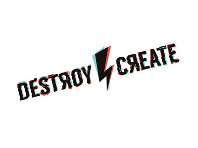 Destroy | Create Agaain logo typography