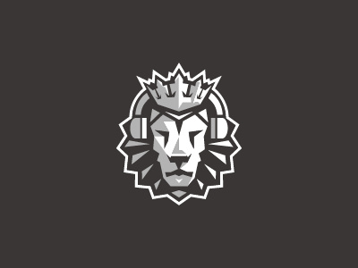 Brave Beats Logo beats brave crown lion logo music wild