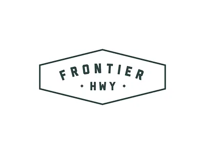Frontier Highway : Sign badge green real estate sage signage