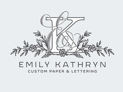 Emily Kathryn Paper custom paper invitations lettering logo paper stationery