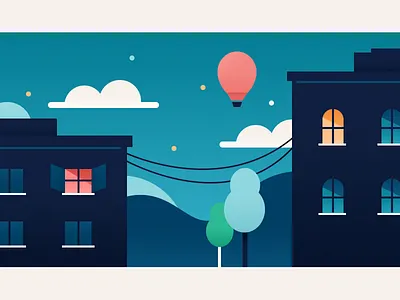 city at night building city colors flat gradient mood night places sp urban