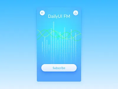 Dailyui 026 Subscribe 026 dailyui fm radio subscribe