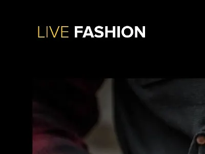 Live Fashion landing page