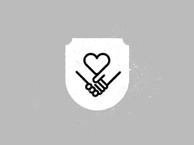 Care Crest care program crest heart holding hands love monogram parents shield texture