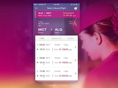 Flight Select Qatar Airways App airways app flight ios7 iphone6 qatar search