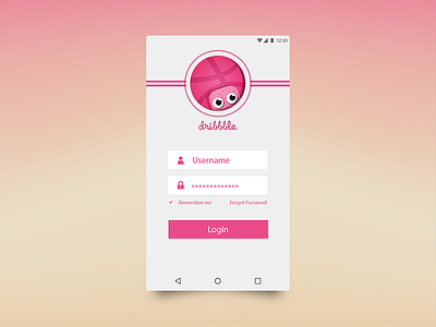 Daily UI #001 app cartoon character dailyui dribbble funny login material