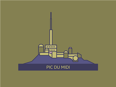 Pic du Midi / icon infographic illustration design editorial icon illustration infographic magazine observatory principia