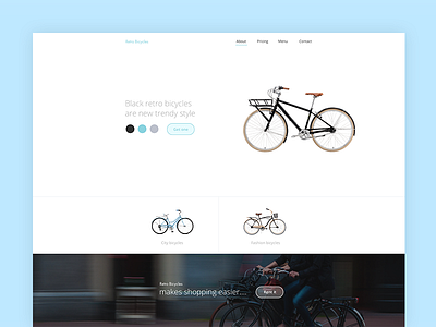 Retro Bicycle bicycle bike landing page page retro